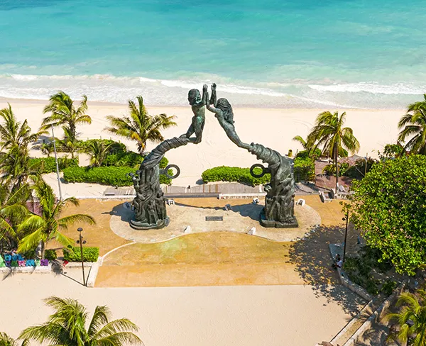 Playa Del Carment beach near Villas DeRosa in Mexico