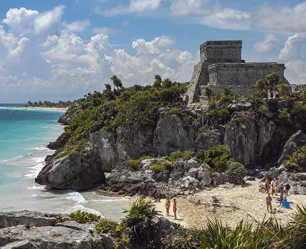 Tulum ruins near Villas DeRosa in Mexico