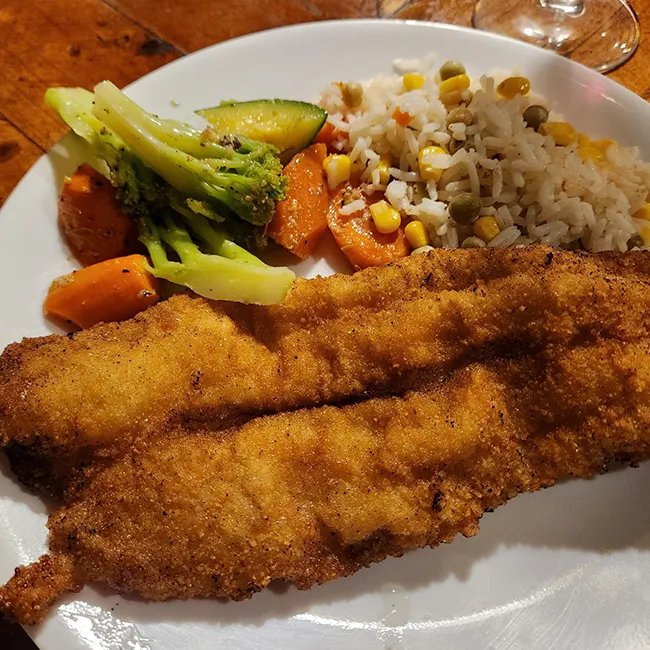 chicken tenders and vegetables